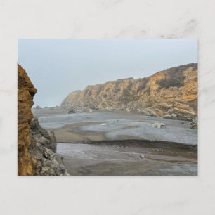 Dramatic Coastal Cliffs Beach Tidal Flats View Postcard