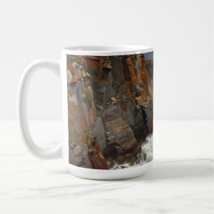 Dramatic Coastal Cliffs Crashing Waves Seascape Coffee Mug