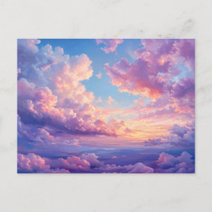 Dramatic Colourful Pastel Clouds Sky Postcard