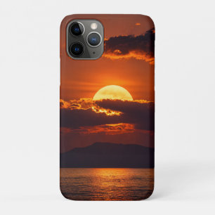 Dramatic Crimson Sunset and Ocean  iPhone 11 Pro Case