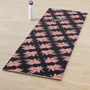 Dramatic Daisy Flower Pattern Personalised  Yoga Mat