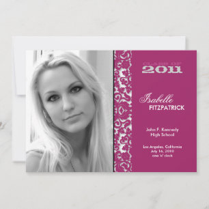 Dramatic Damask 2011 Graduation Announcement