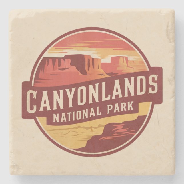 Dramatic Desert of Canyonlands National Park Stone Coaster (Front)