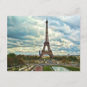Dramatic Eiffel tower Postcard