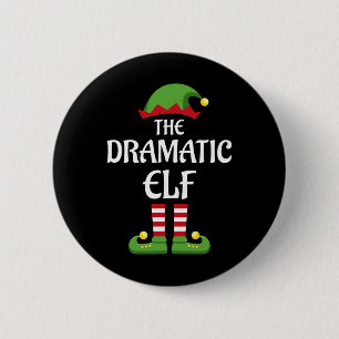 Dramatic Elf Family Matching Group Christmas 6 Cm Round Badge