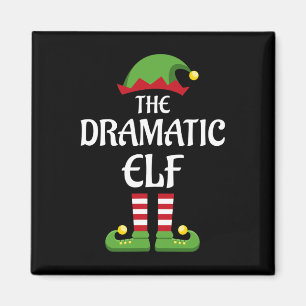 Dramatic Elf Family Matching Group Christmas  Magnet