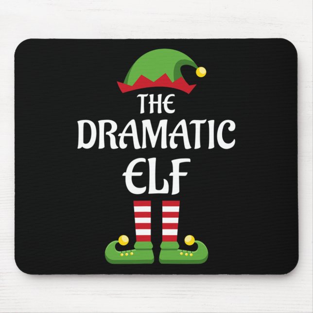 Dramatic Elf Family Matching Group Christmas  Mouse Pad (Front)