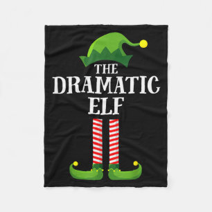 Dramatic Elf Matching Family Group Christmas Party Fleece Blanket