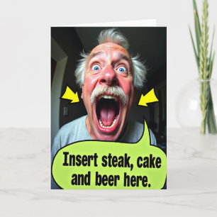 Dramatic Fathers Day Funny Face Card
