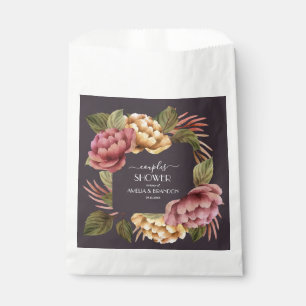 Dramatic Floral Couples Wedding Shower Favour Bag