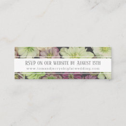 DRAMATIC Garden Hellebore Mini Web RSVP Card