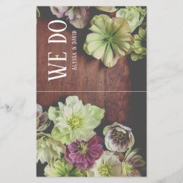 DRAMATIC Garden Hellebore Wedding Program