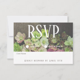 DRAMATIC Garden Hellebore Wood RSVP Card