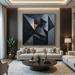 Dramatic Geometric Composition Poster