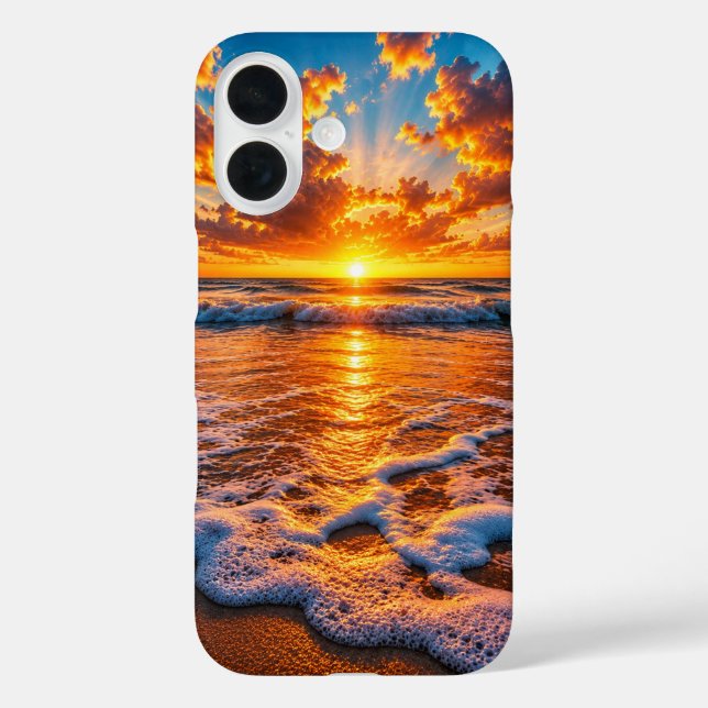 Dramatic Golden Ocean Sunset Cinematic Seascape Case-Mate iPhone Case (Back)