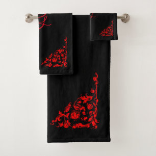 Dramatic Goth Personalised  Bath Towel Set