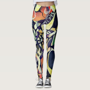 Dramatic Intricate Modern Abstrat Pattern Leggings
