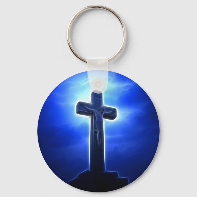Dramatic Jesus Crucifixion Key Ring (Front)