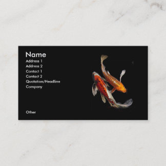 Dramatic Koi Pair Business Card