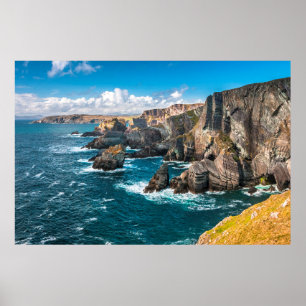 Dramatic landscape at Mizen Head on Atlantic coast Poster