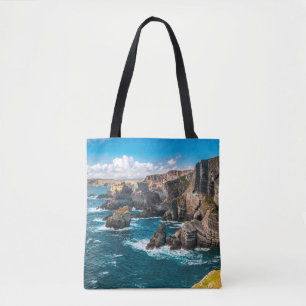 Dramatic landscape at Mizen Head on Atlantic coast Tote Bag