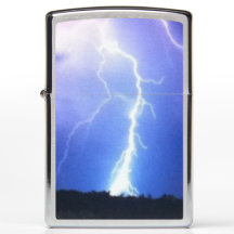 Dramatic Lightning Over Forest