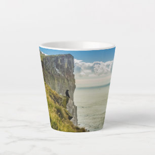 Dramatic Nordic Seascape Latrabjarg Cliffs Photo Latte Mug