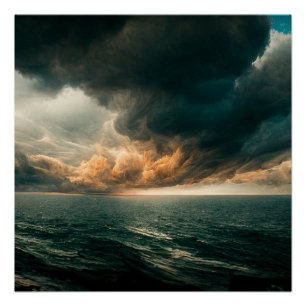 Dramatic Ocean Landscape Poster