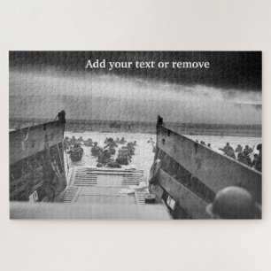 Dramatic photograph, of D-Day Normandy Landings, Jigsaw Puzzle