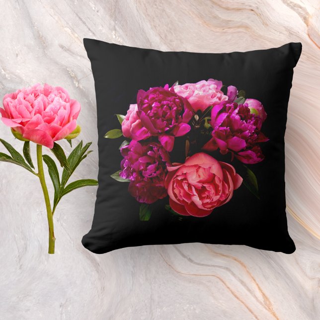 Dramatic Pink And Purple Peonies Cushion (Creator Uploaded)
