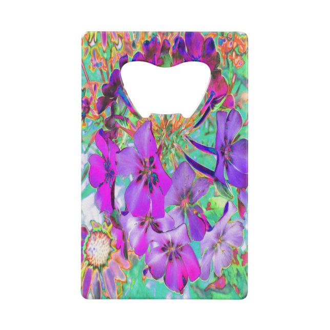 Dramatic Psychedelic Magenta and Purple Flowers (Front)