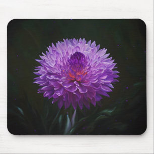 Dramatic Purple Flower Art Mouse Pad
