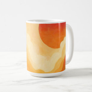 Dramatic Red Sun Painting Coffee Mug