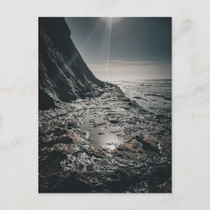 Dramatic Rocky Coastline at Low Sun Ocean Therapy Postcard
