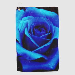 Dramatic Sapphire Blue Rose Car Mats Golf Towel