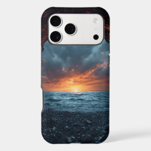 Dramatic Seascape Phone Cover – Cave Sunset View