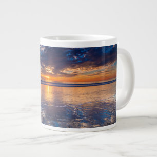 Dramatic seascape, sunset, CA Large Coffee Mug