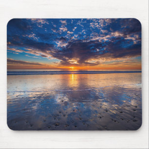 Dramatic seascape, sunset, CA Mouse Pad