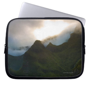 dramatic sky above the central mountains of the laptop sleeve