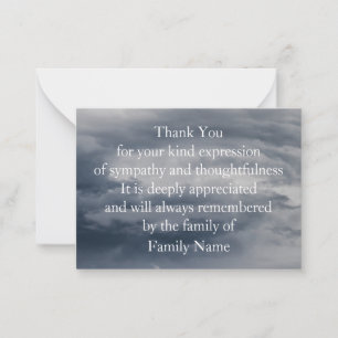 Dramatic Sky Storm Clouds Thank You Card