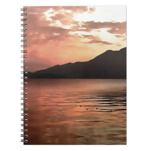 Dramatic Sunset At Koycegiz Landscape Art Notebook