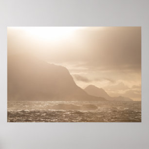 Dramatic Sunset Landscape Photo Poster