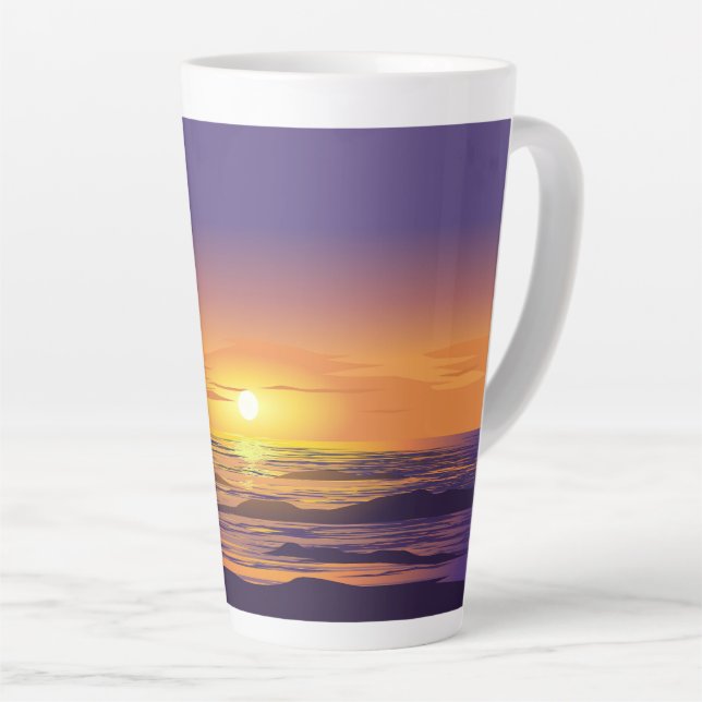 Dramatic sunset latte mug (Right Angle)