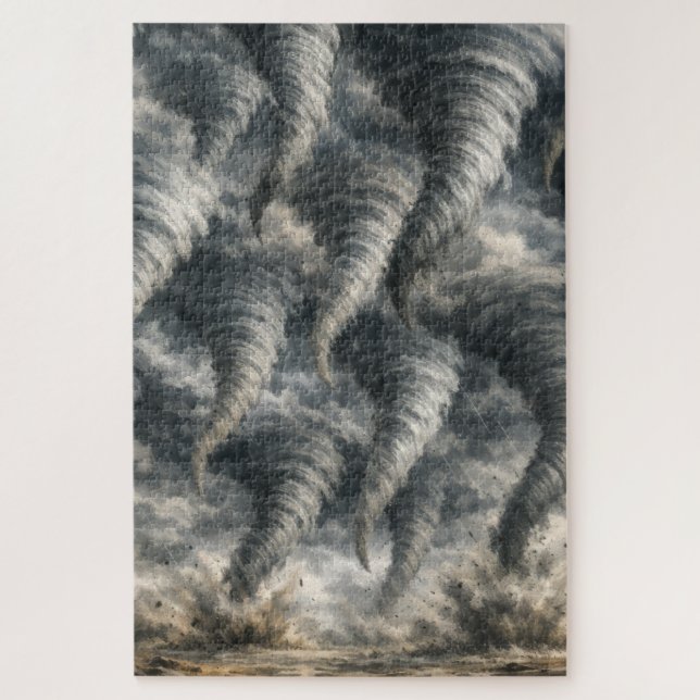 Dramatic Tornado Storm Pattern Jigsaw Puzzle (Vertical)