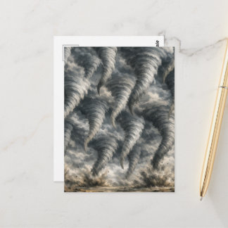 Dramatic Tornado Storm Pattern Postcard