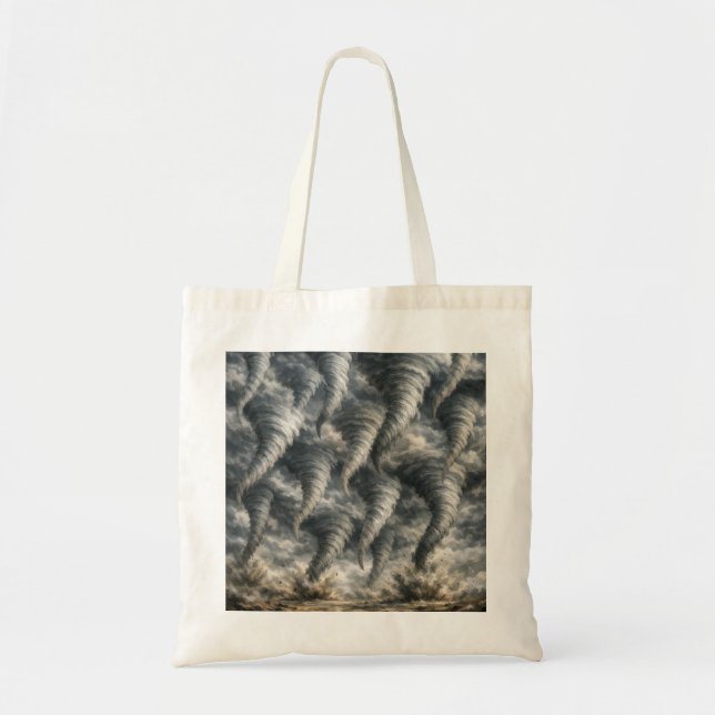 Dramatic Tornado Storm Pattern Tote Bag (Front)