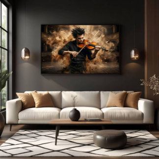 Dramatic Violinist Passionate Music Poster