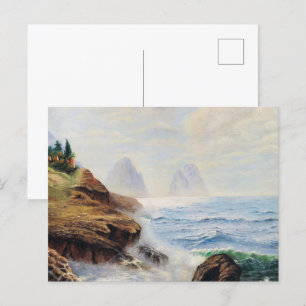 Dramatic Waves Pound a Rocky Coast Postcard