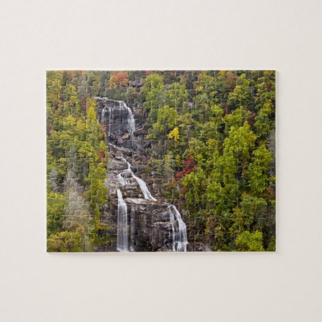 Dramatic Whitewater Falls in autumn in the Jigsaw Puzzle (Horizontal)