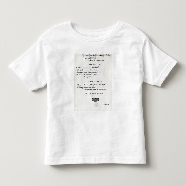 Dramatis Personae for Samson Toddler T-Shirt (Front)